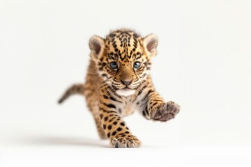 Obraz premium Baby Jaguar running wildlife leopard cheetah.