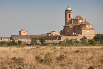 Cartuja Nuestra Se&ntilde;ora de la Fuentes building exterior. Huesca, Aragon