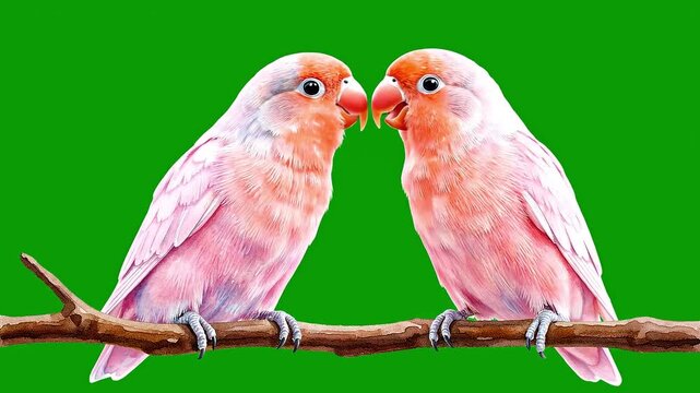 Minimalist animated clip features cartoon giraffe standing next to white mountain outline on green background for compositing