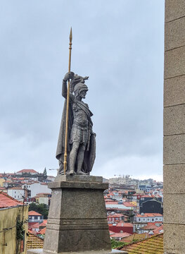 Statue of Vimara Peres near the Porto Cathedral.