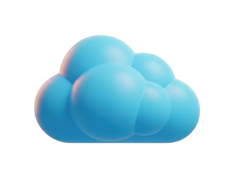 3d rendered abstract blue cloud - Powered by Adobe