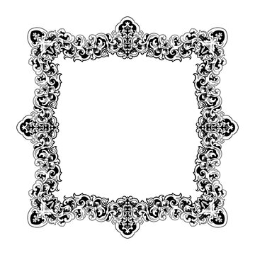 Luxury Ornamental Floral Frame with Elegant Design