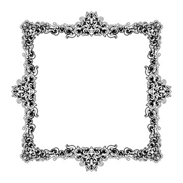 Luxury Ornamental Floral Frame with Elegant Design