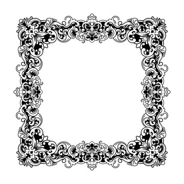 Luxury Ornamental Floral Frame with Elegant Design