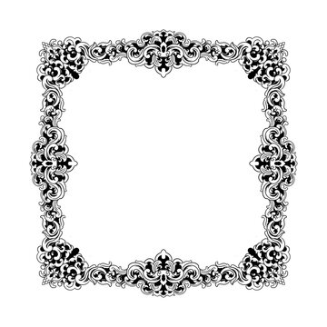 Luxury Ornamental Floral Frame with Elegant Design