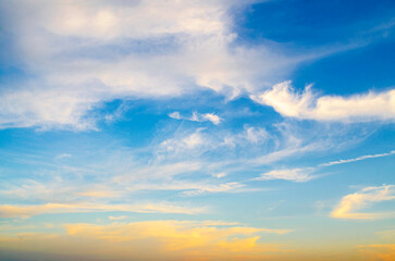 Obraz premium blue sky background ,New hope concept .colorful skies sunrises sunsets