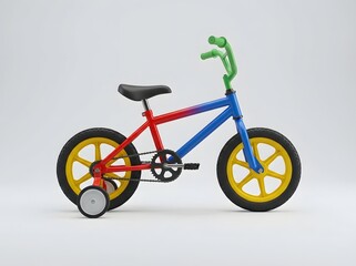 Fototapeta premium A colorful children's balance bike.