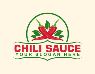 Red Chili hot spicy logo label sticker design sauce product,spicy food and snack