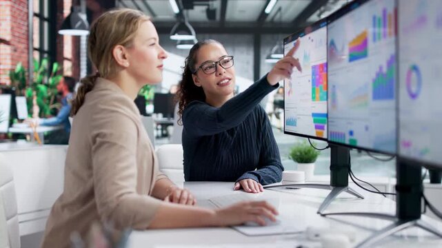 Data Analyst Examining KPI Dashboard