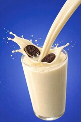 Creamy Milk Splash with Cookies