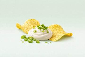 Creamy Dip with Chips and Chives