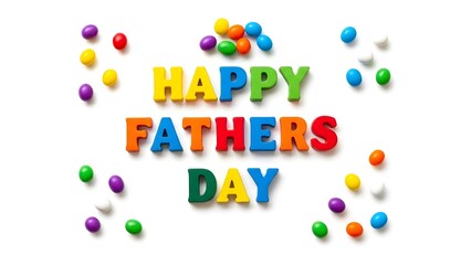 Vibrant happy fathers day celebration with colorful eggs