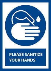 Please sanitize your hands here.