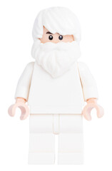 Fototapeta premium Dortmund - Deutschland 21. Januar 2026 Lego Minifigure monochrom in weiß