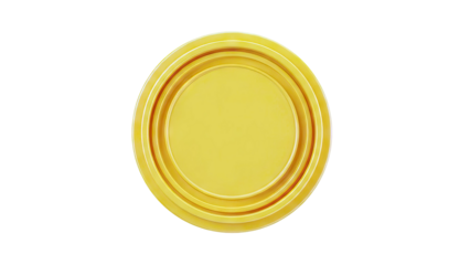 Yellow concentric circles on white background