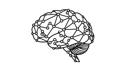 Abstract Brain Network Connection Concept, Neural Network Illustration