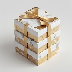 Photorealistic Shot Ceramic Donut Box Covered Realistic Thick White Glaze