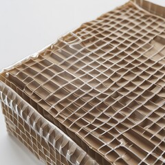 3D Abstract Render Torus (doughnut) Shape Packaging Made Brushed Aluminum