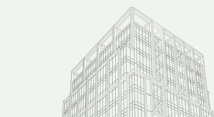 Modern Office Building Exterior Viewed from Below. © Shal_Kafa_Alfattah