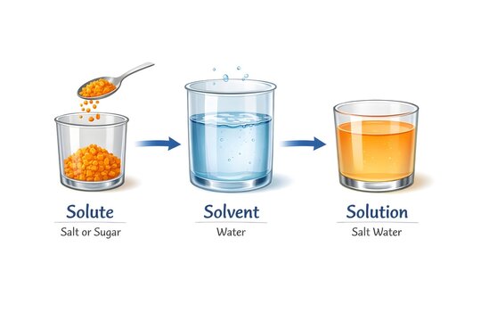 Visual Representation of Solute, Solvent, and Solution
