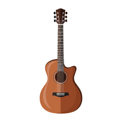 Obraz premium Classic Acoustic Guitar Isolated Vector Illustration