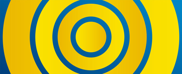 3D blue yellow abstract background overlap layer on bright space with circles shapes effect decoration. Modern graphic design element cutout style concept for web banner, flyer, card or brochure cover