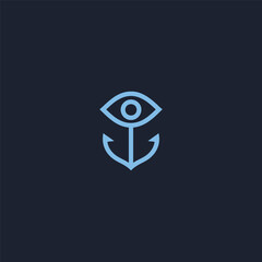 Eye anchor logo in symbolic and balanced minimalist design. © Leyde