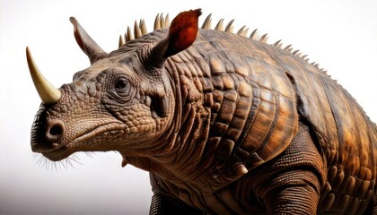 Fototapeta premium Impressive Elasmotherium - A Detailed Look at the Extinct Giant Rhino.