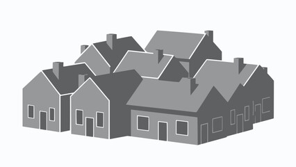 Modern homes in a suburban neighborhood with gray tones