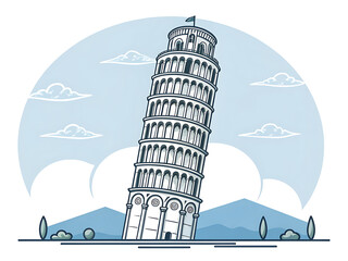 Simple vector of the Tower of Pisa