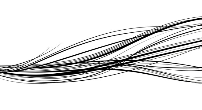 Black Lines Twisting and Turning Together.