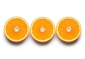 Fresh orange slices on white background isolated on white background