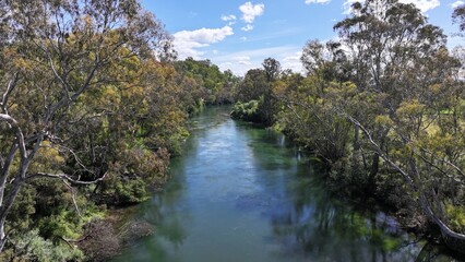 Aerial photo of Goulburn River Thornton Victoria Australia