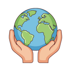 Hands Holding Earth Care Protection Concept