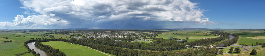 Obraz premium Spectacular aerial panorama of Orbost Victoria Australia
