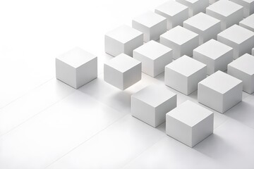 Obraz premium White cubes grid abstract 3d pattern
