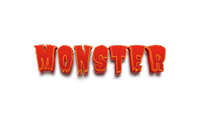 Monster transparent 3d text style effect