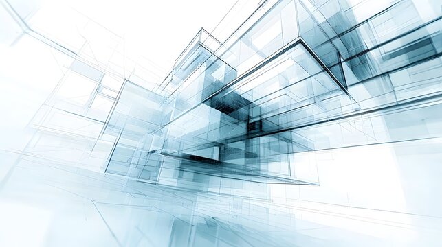 Modern blueprint architectural visualization abstract spatial engineering design picture