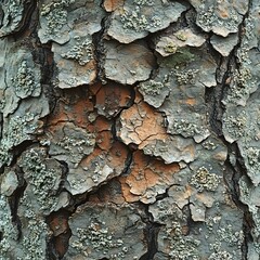 Verwitterte Baumrinde mit detailreicher Struktur
