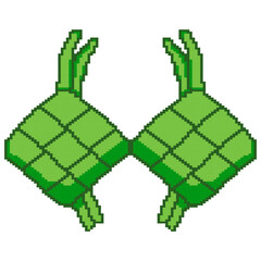 Islamic Ketupat Pixel Art Decoratio