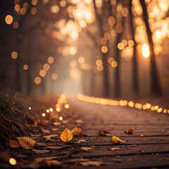 Soft blurred bokeh gradient background with warm golden tones, gentle light spots,