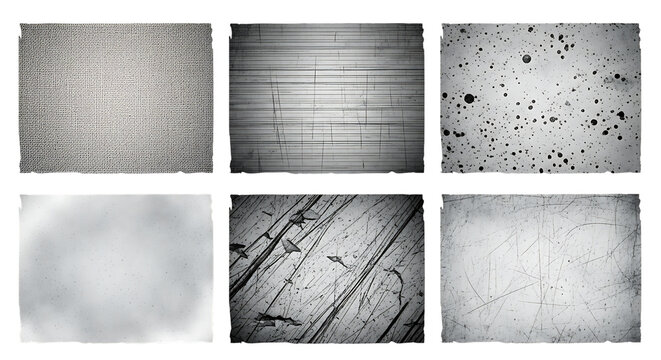 Set of six distressed textures backgrounds