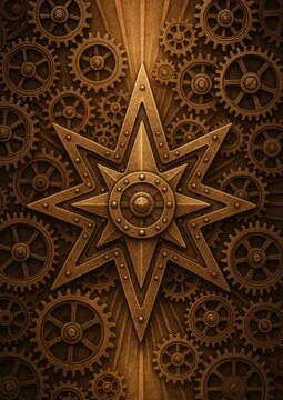 Intricate steampunk gear design