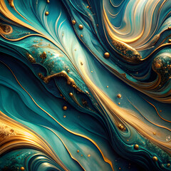 Abstract liquid marble background with swirling ink in water, fluid motion, rich pigments, dreamy textures, artistic flow, modern design aesthetic.
