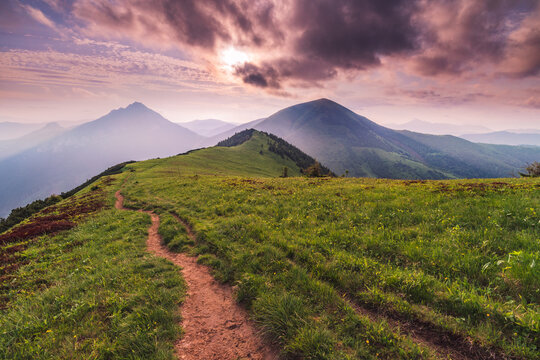 mountain landscape in the morning, Small Fatra, Slovakia