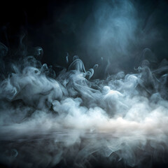 Abstract smoky fog background with layered semi-transparent mist, soft gradients
