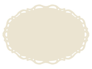 レースペーパーのベクターイラスト｜ドイリー風装飾フレーム・背景素材