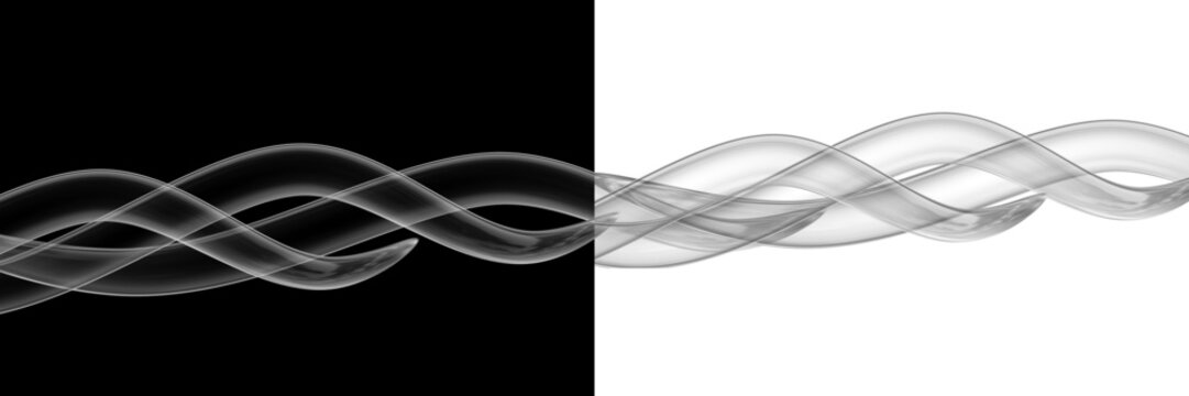 Abstract Grayscale Wave Pattern &ndash; Digital Flow and Motion Background