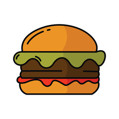 Burger logo design template