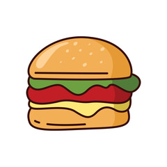Burger logo design template